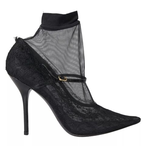 Dolce & Gabbana Tulle Stretch Boots Pumps Women’s Shoes (Pre-Owned)