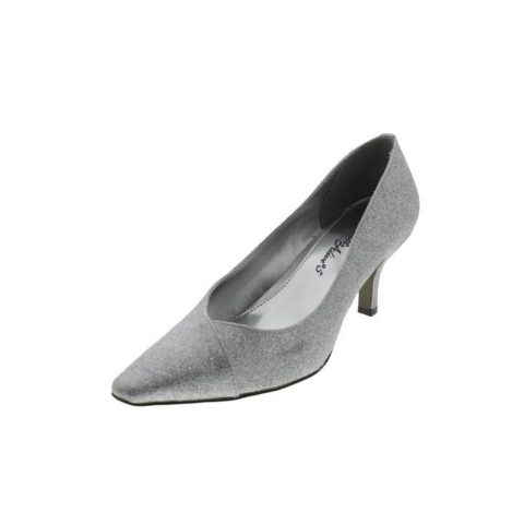 Chiffon Glitter Pointed-Toe Pumps