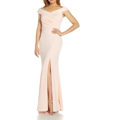 Off-The-Shoulder Maxi Evening Dress