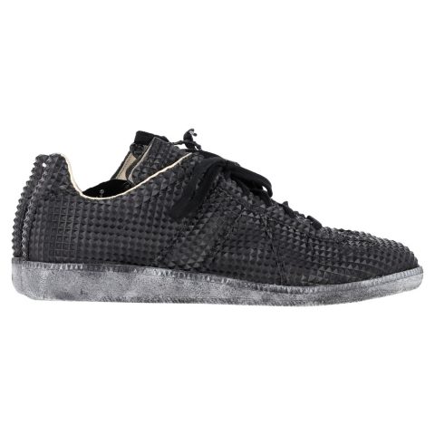 Maison Martin Margiela 22 Diamond Sneakers in Black Leather 7748725866556
