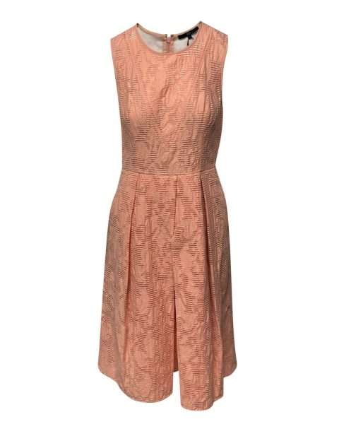 Tibi Coral Pleated Dress 7748726751292