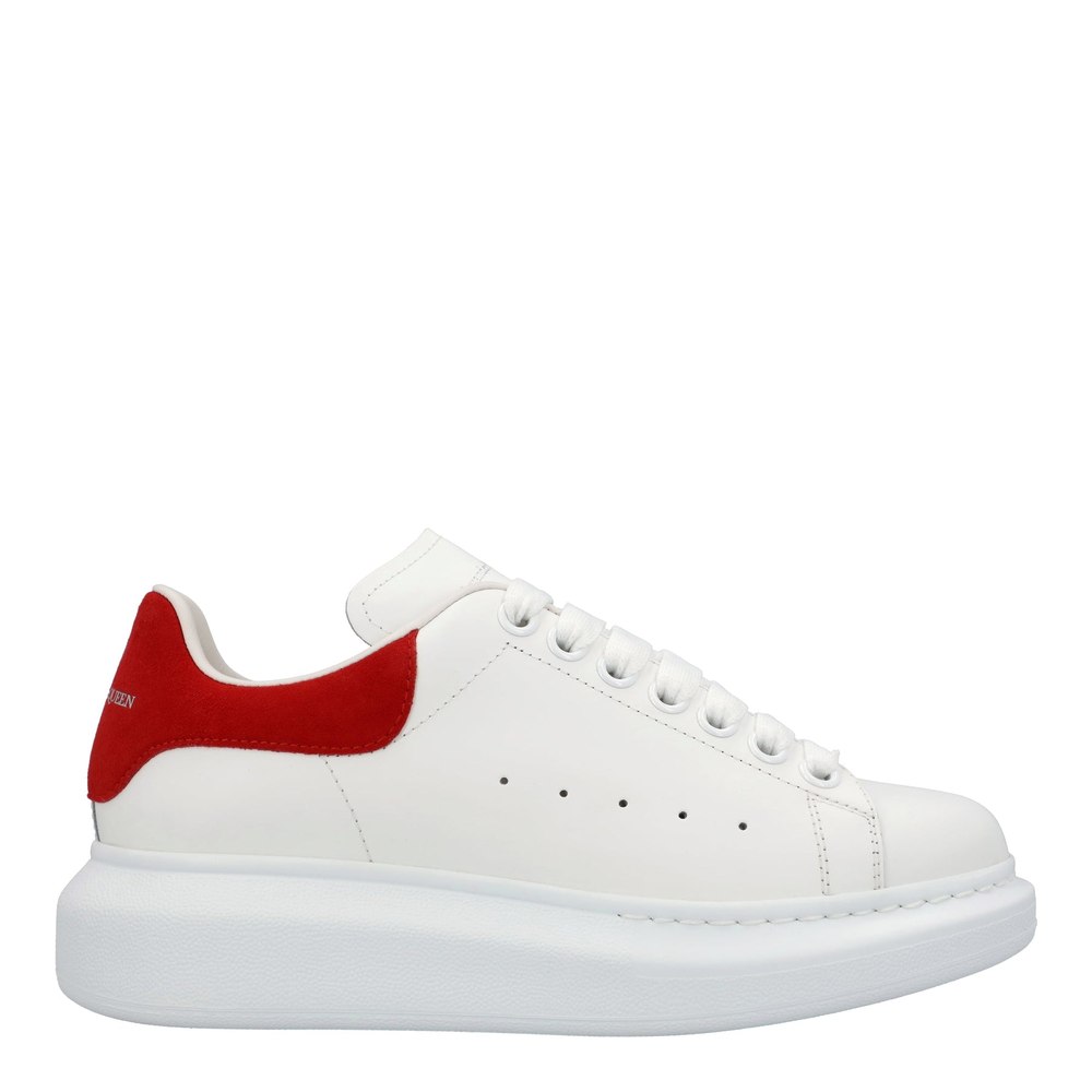 Alexander McQueen Womens Oversized Sneaker ‘Larry’ in White/red