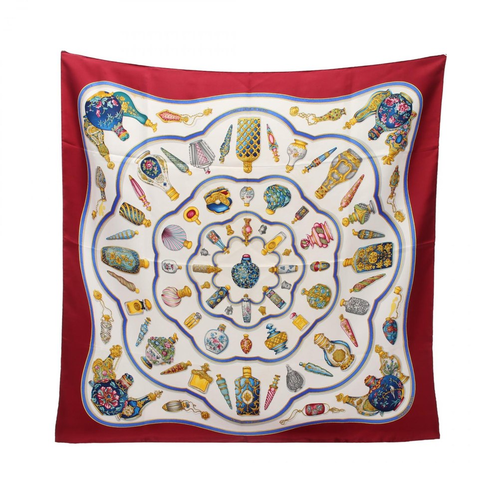 Hermes Carre 90 Qu Importe Le Flacon Silk Scarf Canvas Scarf