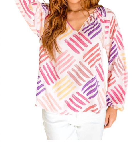 Stamp Of Happiness Shirt In Pink