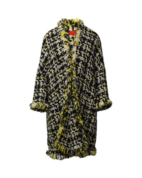 Carolina Herrera Tweed Coat in Multicolor Wool