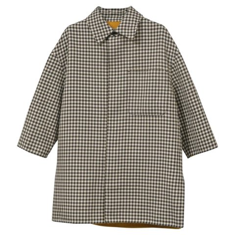 Fendi Check Coat in Brown Wool 7748732190780