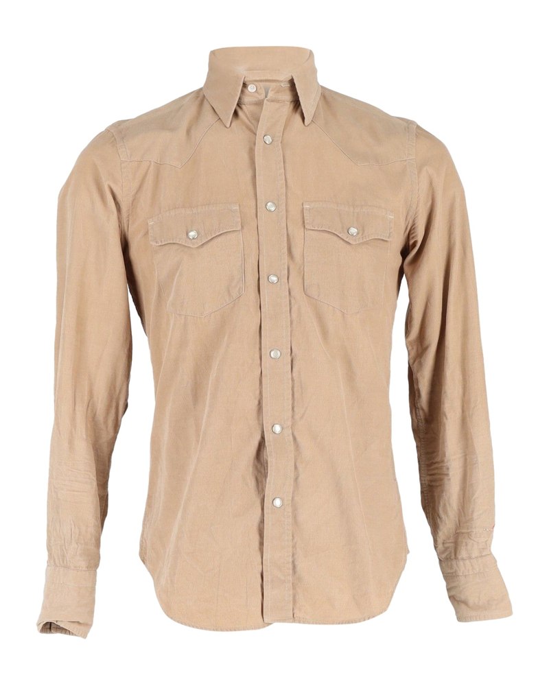 Tom Ford Shirt in Beige Cotton 7748736090172