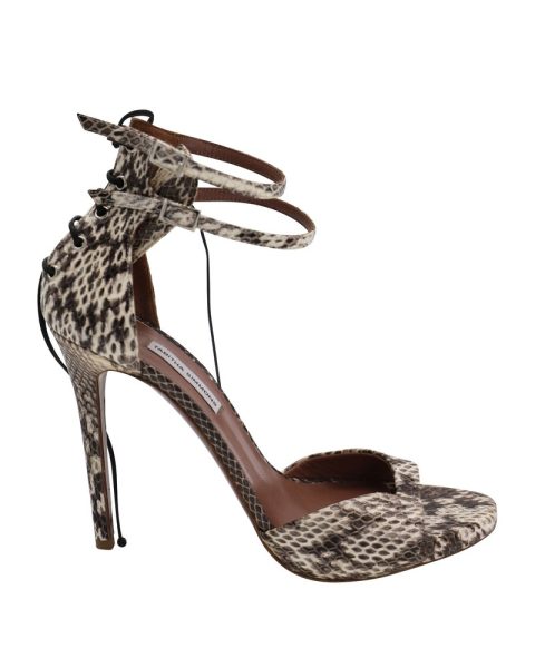 Tabitha Simmons Viva Snake-effect Ankle Heels in Multicolor Leather 7748733403196
