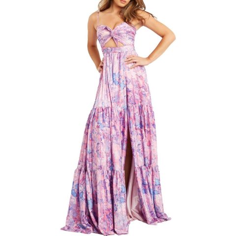 Printed Long Evening Dress