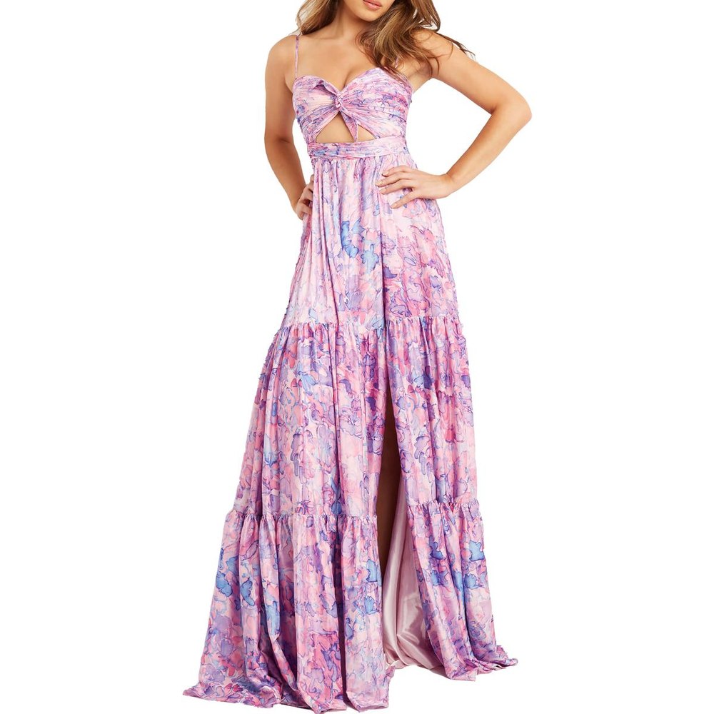 Printed Long Evening Dress