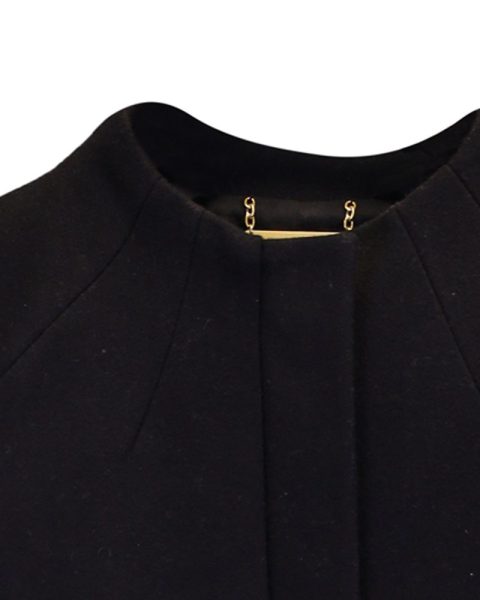 Diane Von Furstenberg Cape Coat in Black Wool 7748738940988
