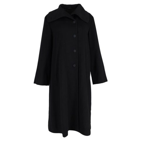 Giorgio Armani Long Coat in Black Wool 7748740808764