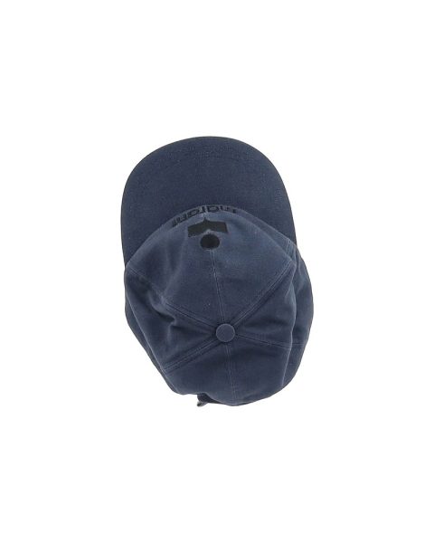 Isabel Marant Tyron Logo-Embroidered Baseball Cap in Navy Blue Cotton 7748745494588