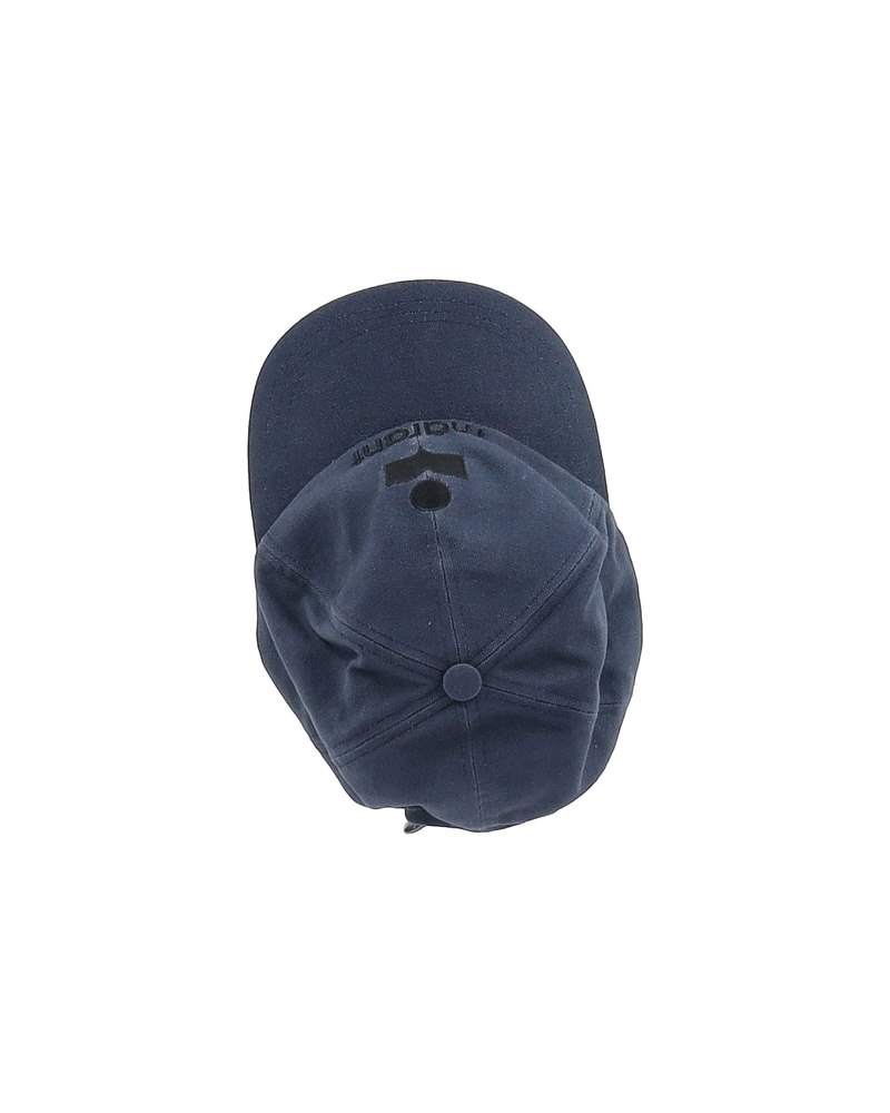 Isabel Marant Tyron Logo-Embroidered Baseball Cap in Navy Blue Cotton 7748745494588