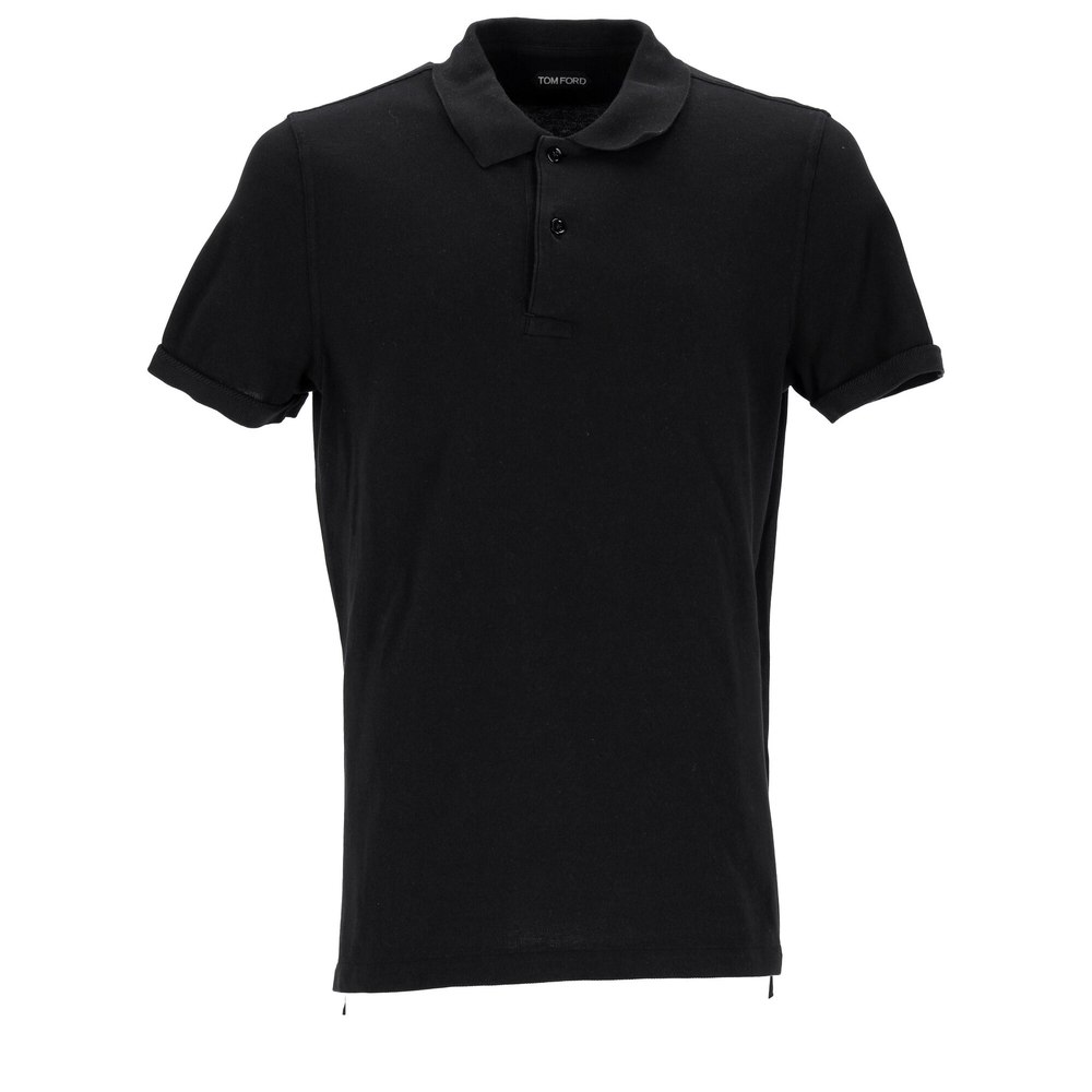 Tom Ford Polo Shirt in Black Cotton 7748743004220