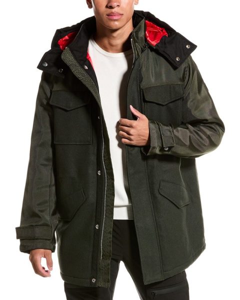 Armani Exchange Caban Wool-Blend Coat 7773747937340