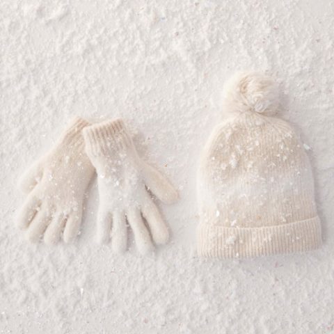 Lemon Girl’s 2 Piece Atmosphere Beanie + Gloves Set