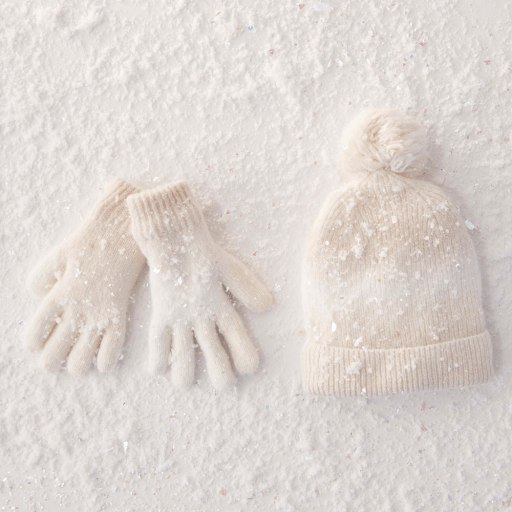 Lemon Girl’s 2 Piece Atmosphere Beanie + Gloves Set
