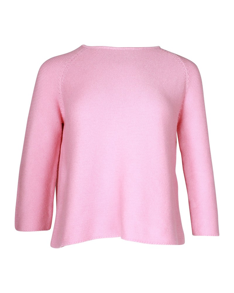 Weekend by Max Mara Crewneck Knit Sweater in Pink Cotton 7748743200828