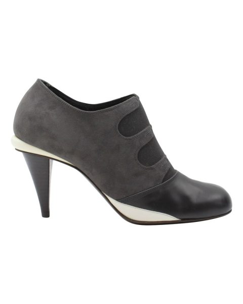 Fendi Gartered Ankle Boots in Grey Suede 7748743823420