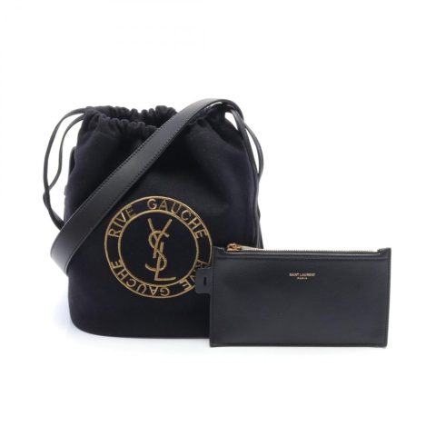 Yves Saint Laurent RIVE GAUCHE BUCKET BAG Leather Shoulder Bag