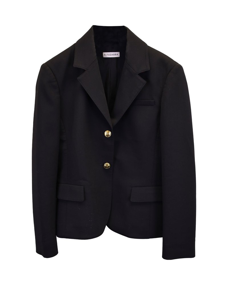 Altuzarra Single-Breasted Blazer in Black Wool 7748746575932