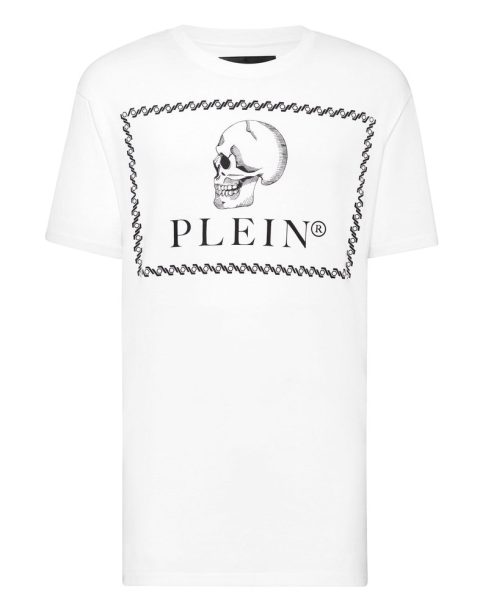 T-shirt Round Neck SS Outline Skull
