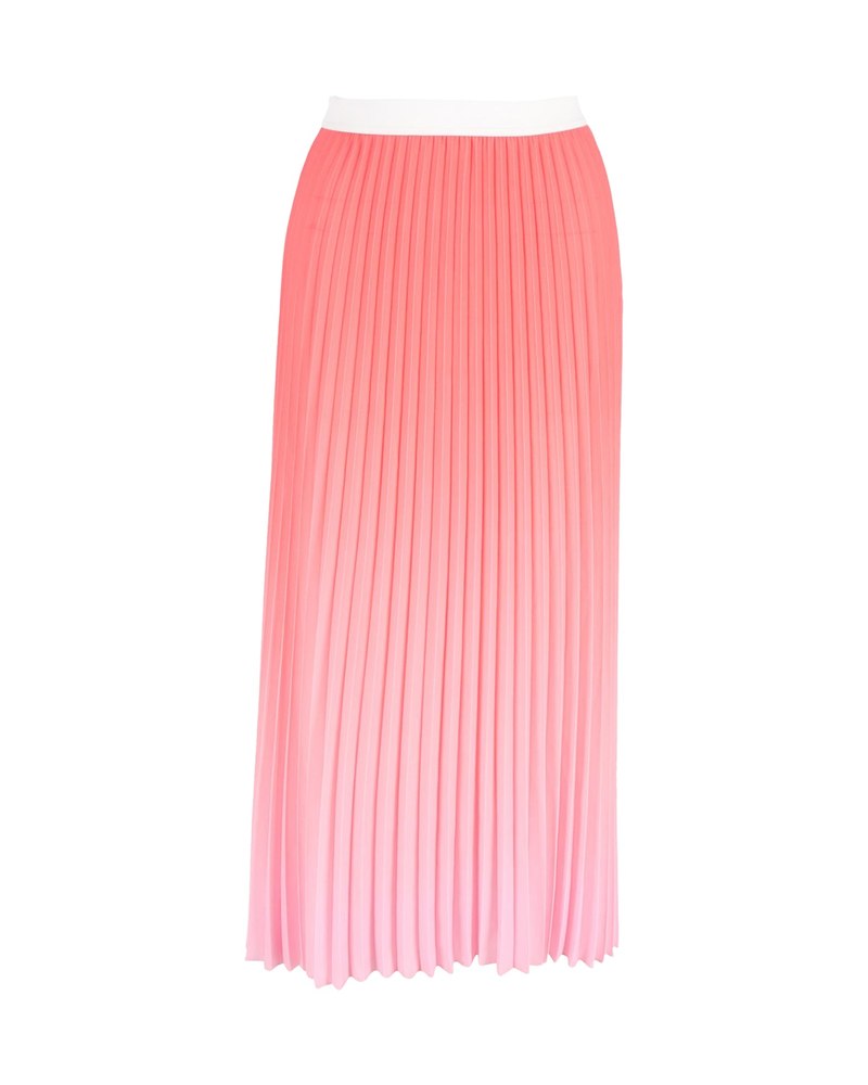Maje Jonaelle Ombré Pleated Midi Skirt In Pink Polyester 7748751294524
