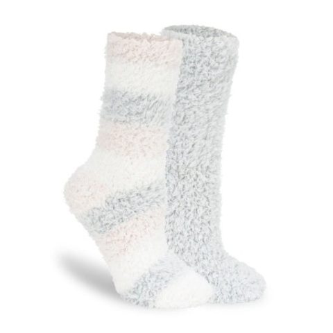 Lemon Women’s 2 Pack Stripe Furr Foam Crew Sock