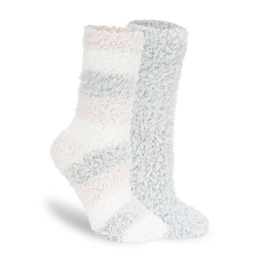 Lemon Women’s 2 Pack Stripe Furr Foam Crew Sock