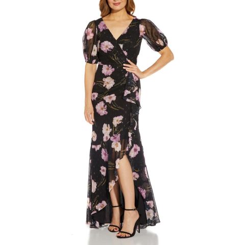 Ruffled Maxi Evening Dress