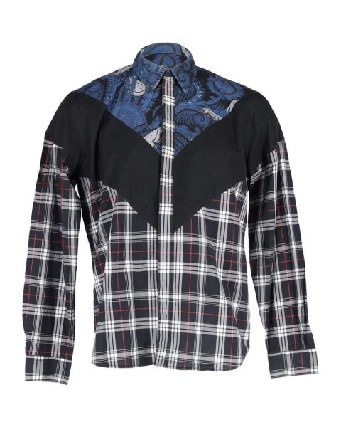 Givenchy Patchwork Shirt in Multicolor Cotton 7748753850428