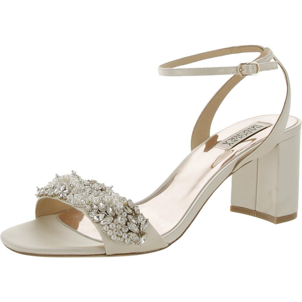 Clara Satin Embellished Heels