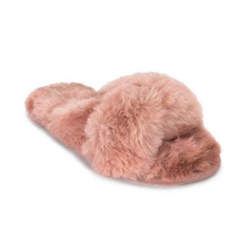 Lemon Women’s Watercolor Faux Fur Slide Slippers