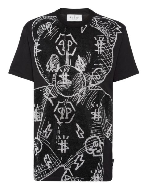 T-shirt Round Neck SS Teddy Bear with Crystals