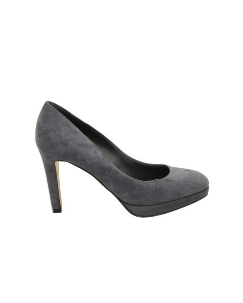 Sergio Rossi Almond Toe Pumps in Grey Suede 7748753752124