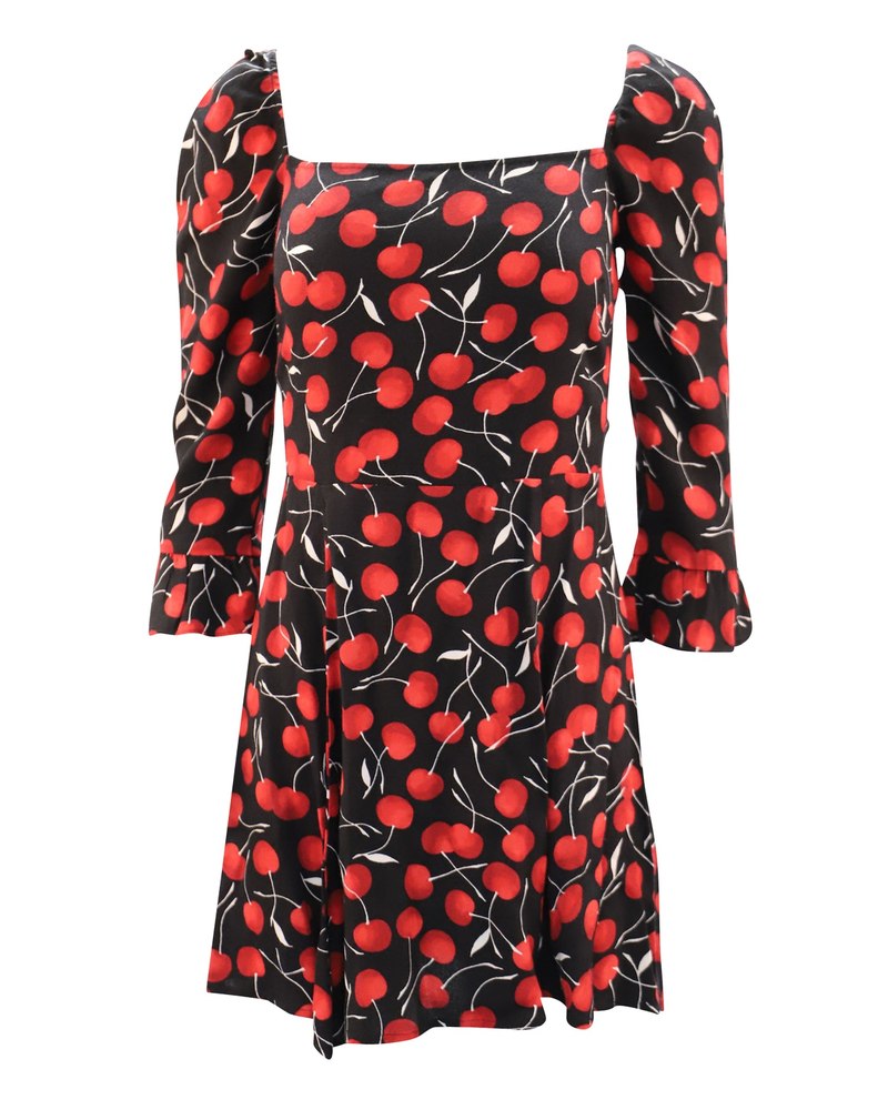 Reformation Julien Dress in Black Viscose 7748757618748