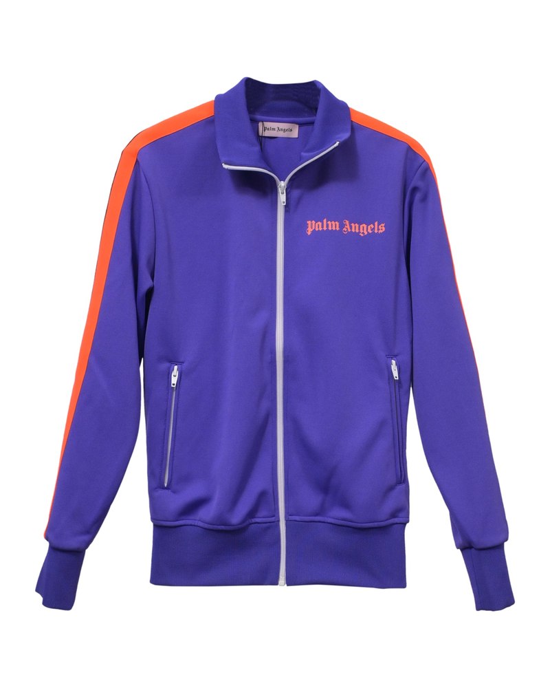 Palm Angels Zipped Track Jacket in Purple Cotton 7748756013116