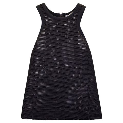 Max Mara Technical Mesh Tank Top in Black Polyester 7748757323836