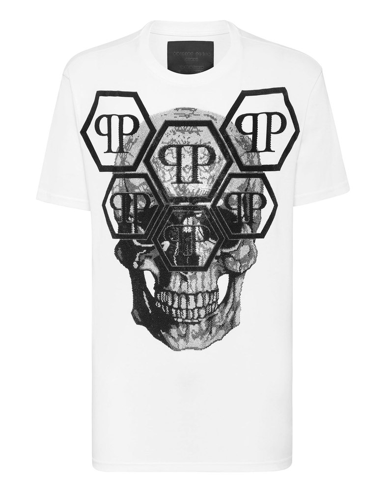 T-shirt Round Neck SS Skull with Crystals 7648930857020