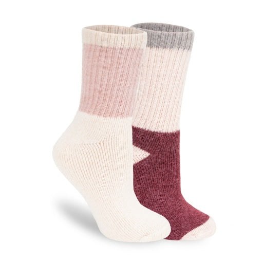 Lemon Women’s 2 Pack Ribbed Sweater Top Quarter Crew Socks