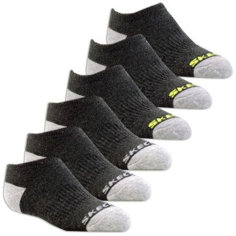 Skechers Boy’s 6 Pack Full Terry No Show Sock