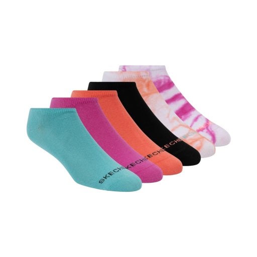 Skechers Women’s 6 Pack Non Terry No Show Socks