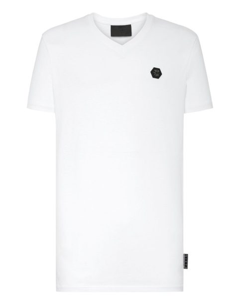 T-shirt V-Neck SS Allover skull