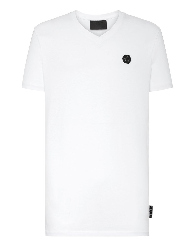 T-shirt V-Neck SS Allover skull