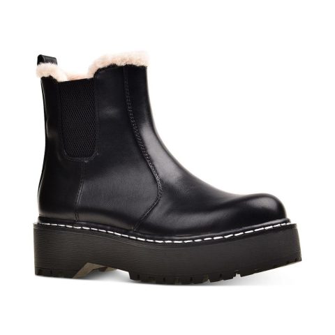 Armery Faux Fur Side Zip Ankle Boots