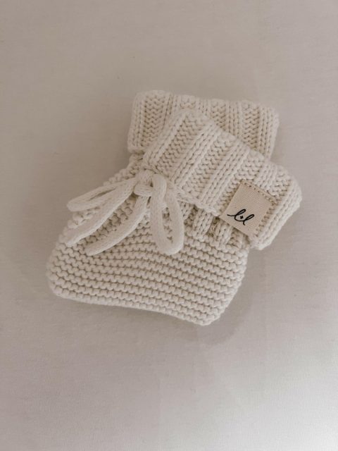 Luna + Luca Organic Booties – White