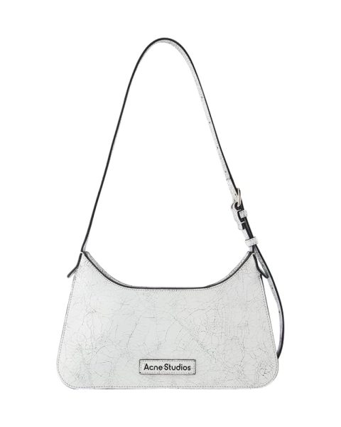 Platt Mini Crackle Hobo Bag – Acne Studios – Leather – White 7748769513532