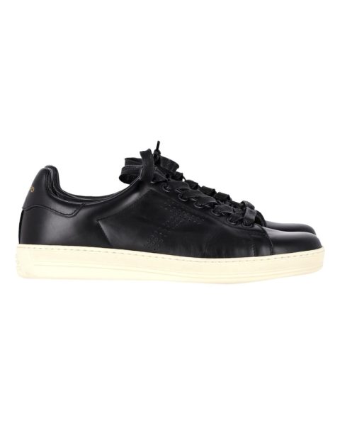 Tom Ford Warwick Perforated Sneakers in Black Leather 7748762927164