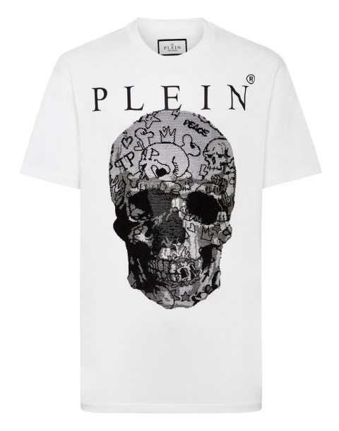 T-shirt Round Neck SS Skull with Crystals 7648982270012